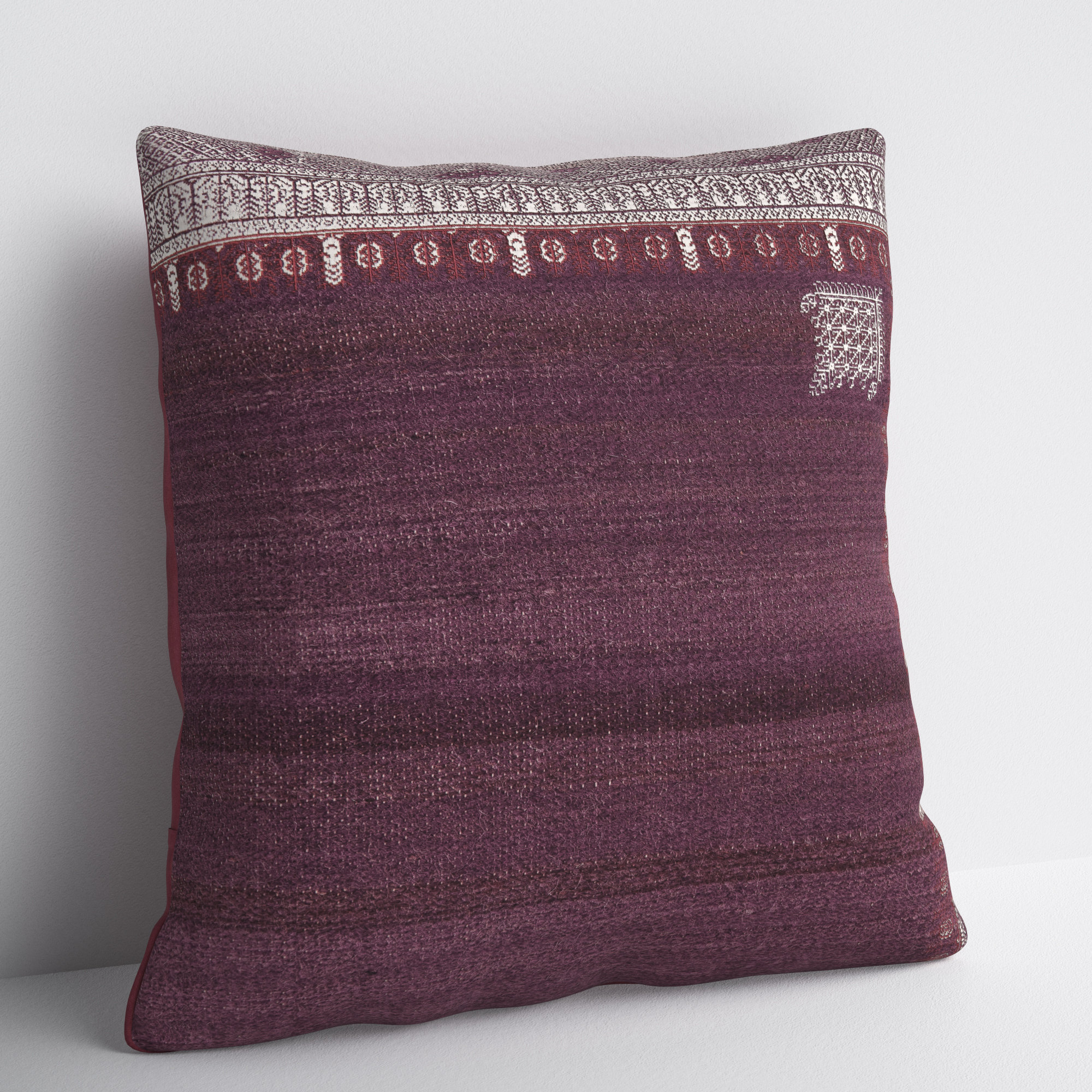 Mikes Embroidered Throw Pillow, Down