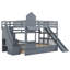 Lit superposé double de style château avec 2 tiroirs, 3 tablettes et glissières, rails de sécurité robustes-1716009923-1716009934