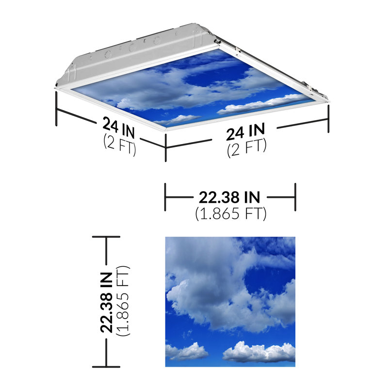 Cloud Square Fixture Component Ceiling Light