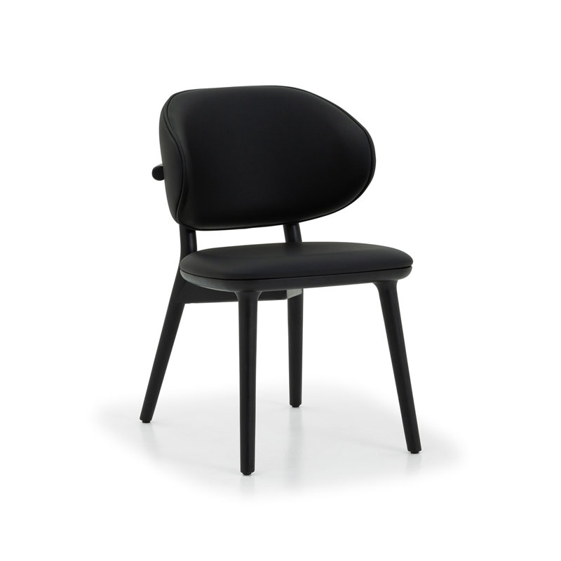 Soren Upholstered Dining Chair, Black, Matte Black