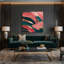 «Abstract Landscape 99», art mural sur toile brune-915597796