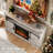 Farmhouse Fireplace Tv Stand For Tvs Up To 70'', Wood Entertainment Center With Electric Fireplace & Timer-965187772