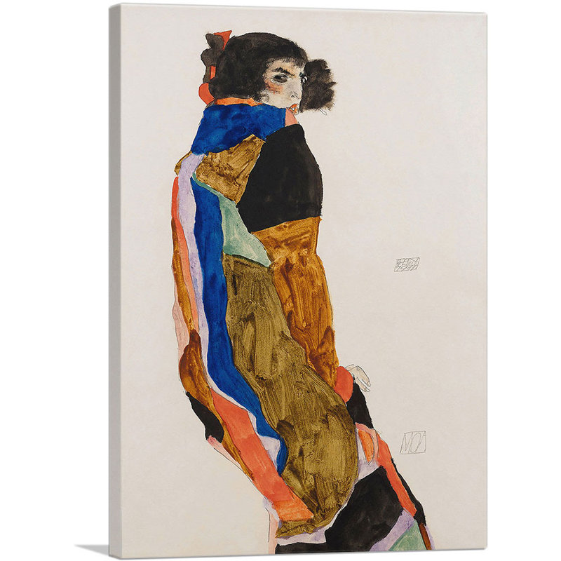 "Moa Mandu" par Egon Schiele, reproduction d'art sur toile tendue, H 18 po x l 12 po x 1,5 po