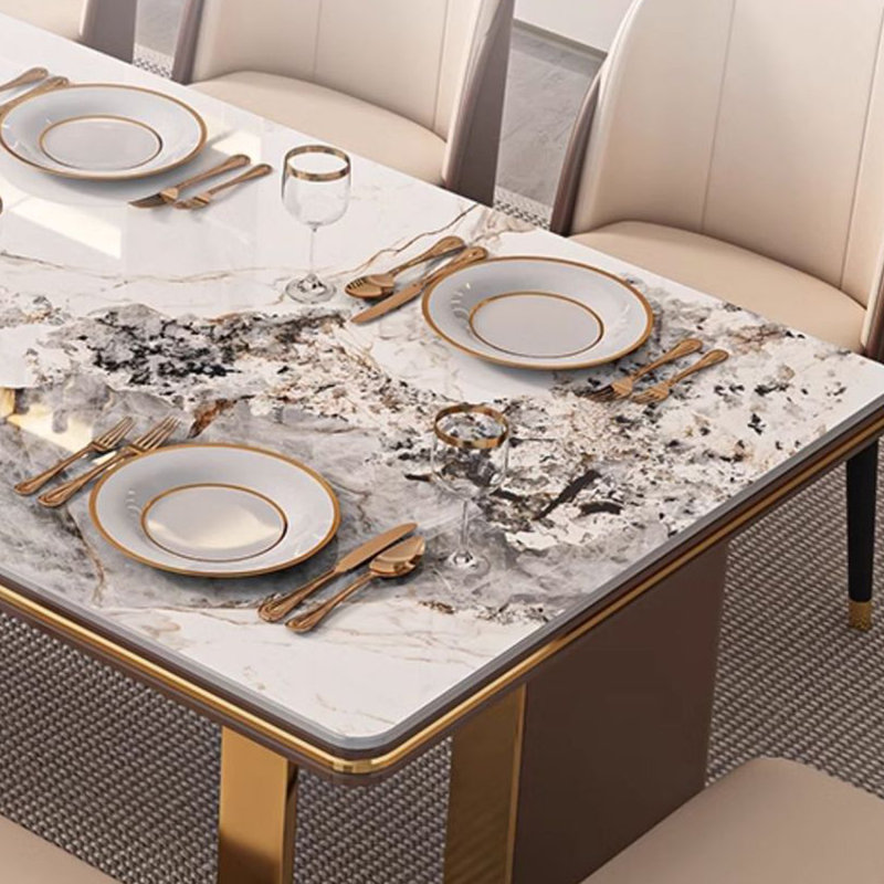 Table de salle à manger moderne de luxe, 29.53"H x 55.12"L x 31.5"W