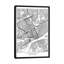 «Detroit Minimal Urban Blueprint Map», impression sur toile-72240436-72240435-72240441