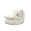 Méridienne compressée et tissu en chenille beige, siège en mousse haute densité, pour salon compact, style moderne beige-334039094
