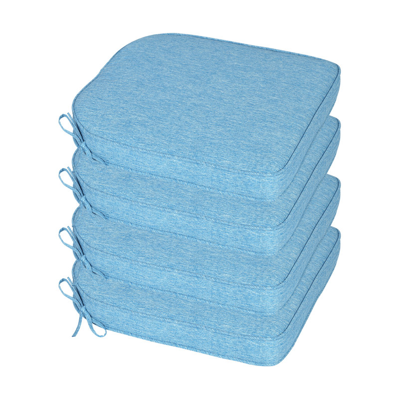 Outdoor Chair Seat Cushion, Lake Blue, 21" W x 21" D