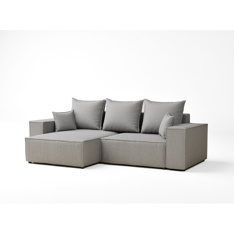 Upholstered Corner Sofa, Left Hand Facing, Dark Beige