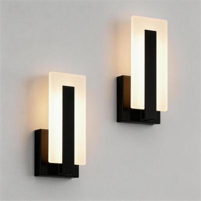 10.9''(H) Square Mounted LED Wall Sconces Light Bedside Sconces Lamps