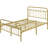 Dravin Metal Platform Bed Frame with Vintage Headboard and Footboard-790985213-779075233