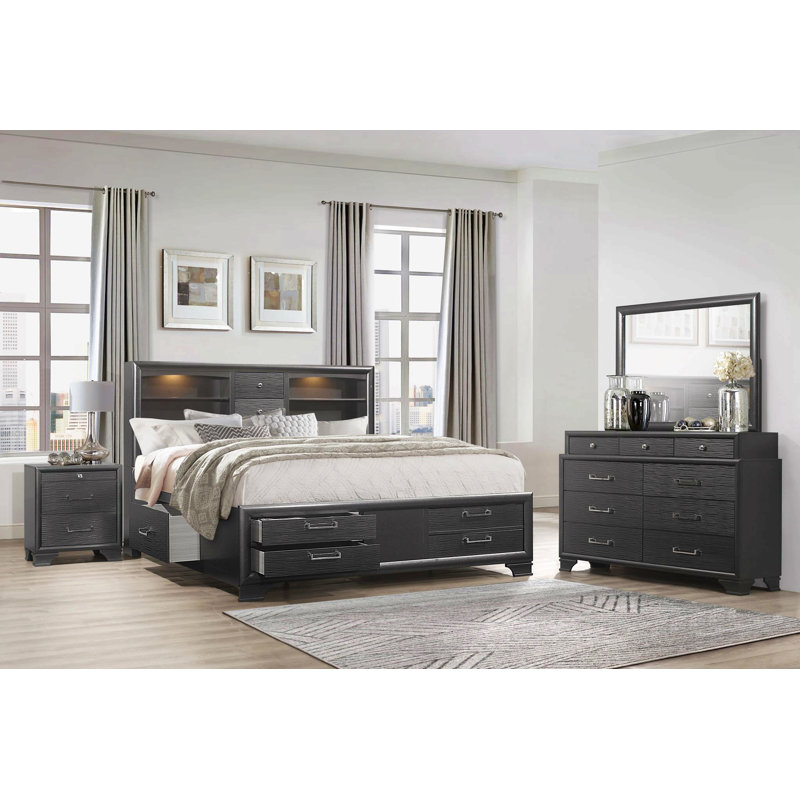Miroir rectangulaire gris pour la maison,, Gris