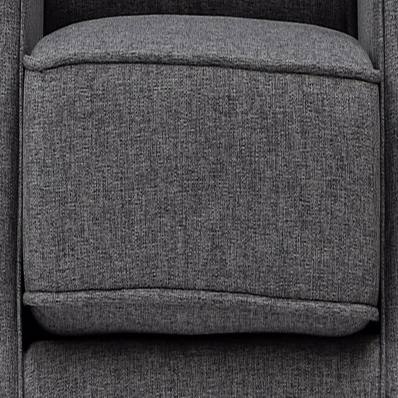 Chaise berçante rembourrée en tissu gris