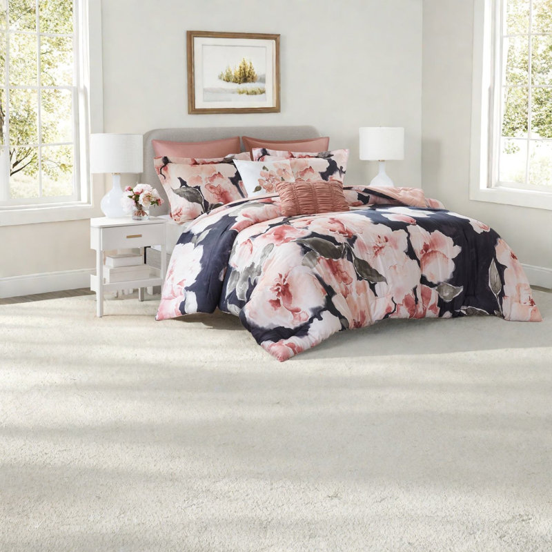 Ensemble de literie pour lit très luxueux en coton, rosé, confortable et élégant