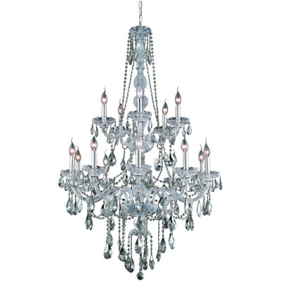 Lustre classique / traditionnel à 15 lumières de style bougie Abram
