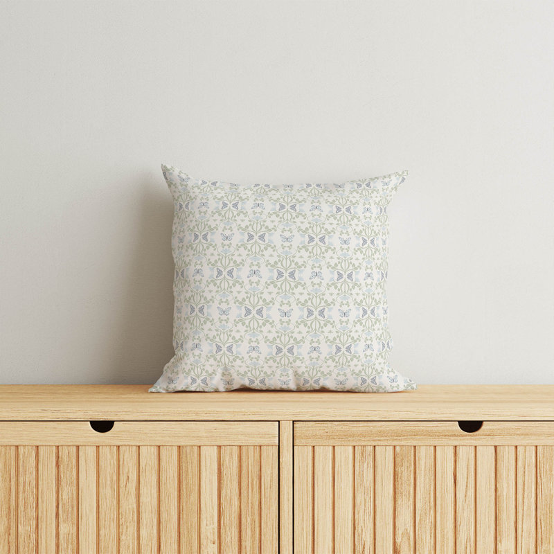 Bees & Butterflies Ivory Pillow, 20" H x 20" W