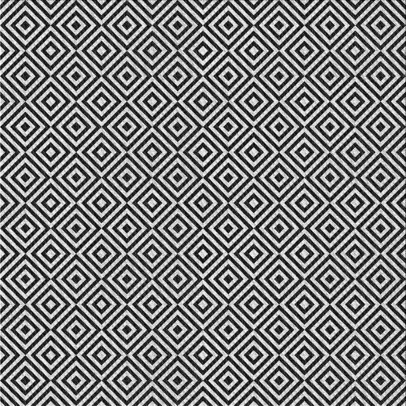 Tapis à motifs gris / noir, Carré 8 pi