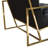 Luxe Accent Chair In Black Tufted Velvet Fabric With Polished Gold Stainless Steel Frame-82195271-82195272
