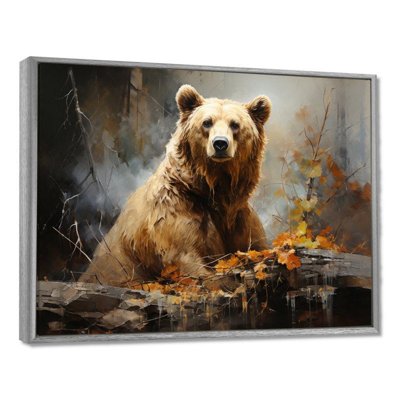 Bear Bears Boundary II - Reproductions encadrées d'ours, H 24 po x l 32 po x P 1 po, Encadrement argenté