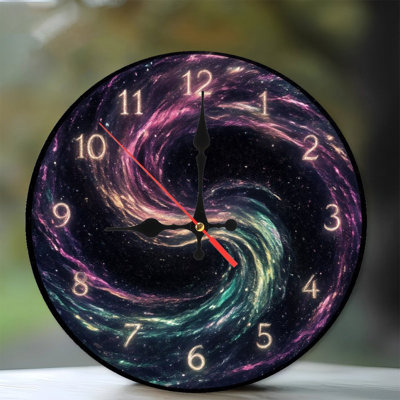 Horloge galaxie avec nébuleuse tourbillonnante