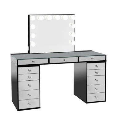 Impressions Vanity SlayStation Makeup Vanity Storage Drawer Unit with 9 Drawers (Bright White)