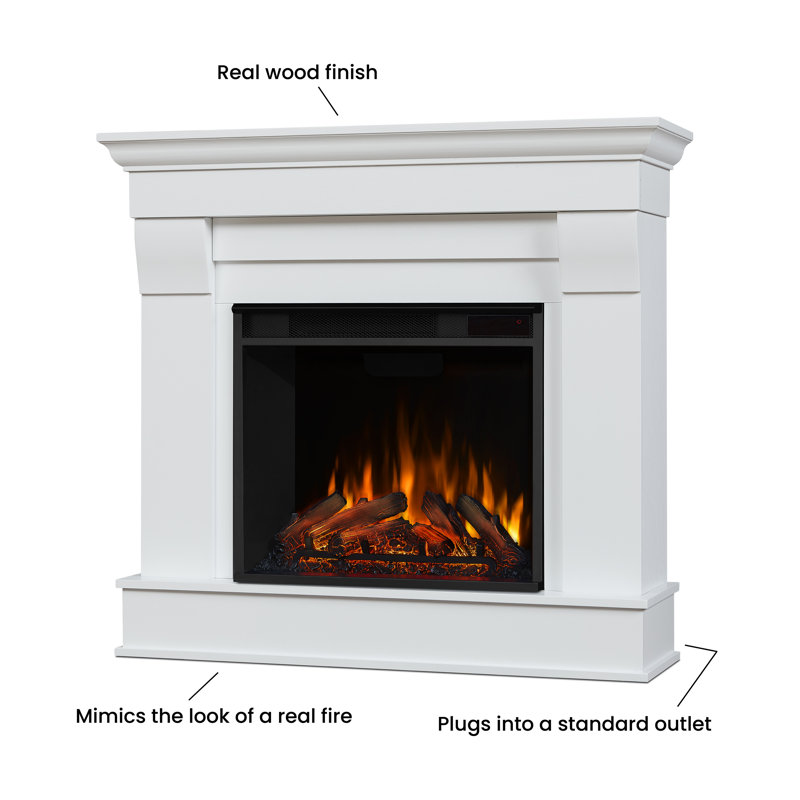 Chateau 41" Electric Fireplace by Real Flame, White