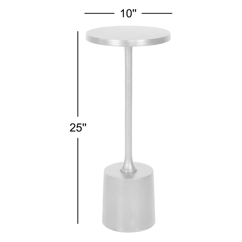 Element Aluminum Pedestal End Table, Brass Gold