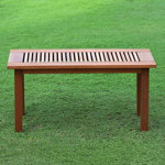 Estherville Rectangular Teak Wood Outdoor Coffee Table , 35.2'' in. W 35'' in. D