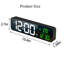 Réveille-matin multifonctionnel pour chambre à coucher, horloge numérique à grand affichage 5,8 po avec 4 lumières et 13 sonnettes, changement de mode 12 / 24H, blanc
