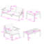 Ensemble de conversation pour l'extérieur 6 pièces avec canapé 3 places, 2 chaises, 2 repose-pieds et table basse pour 7 personnes-131456417