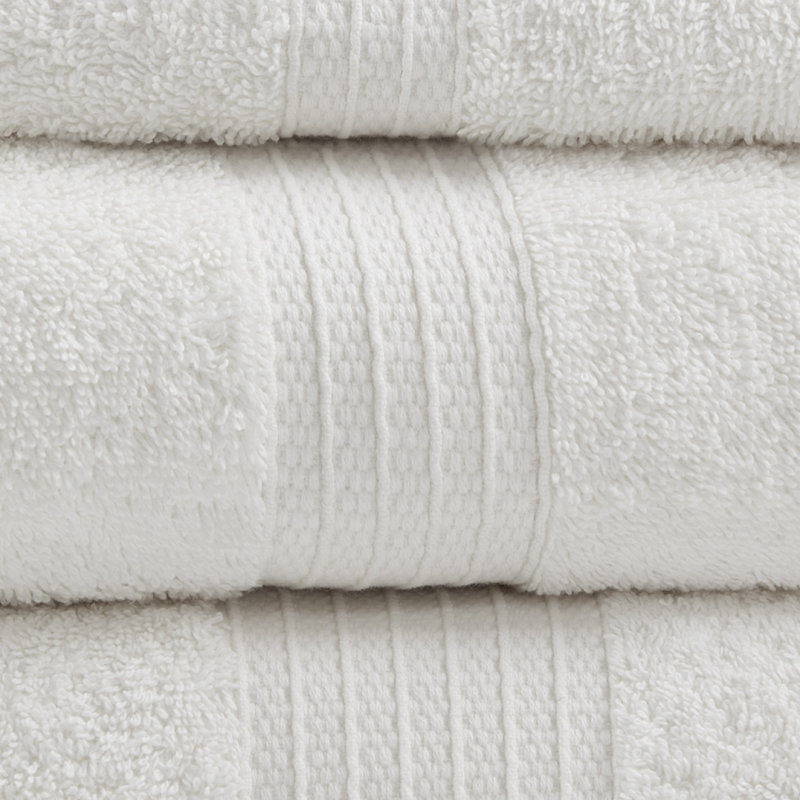 6 Piece Organic Cotton Towel Set, Bath Towels, Bath Towel Sets, Hand Towels, Towel Set, White