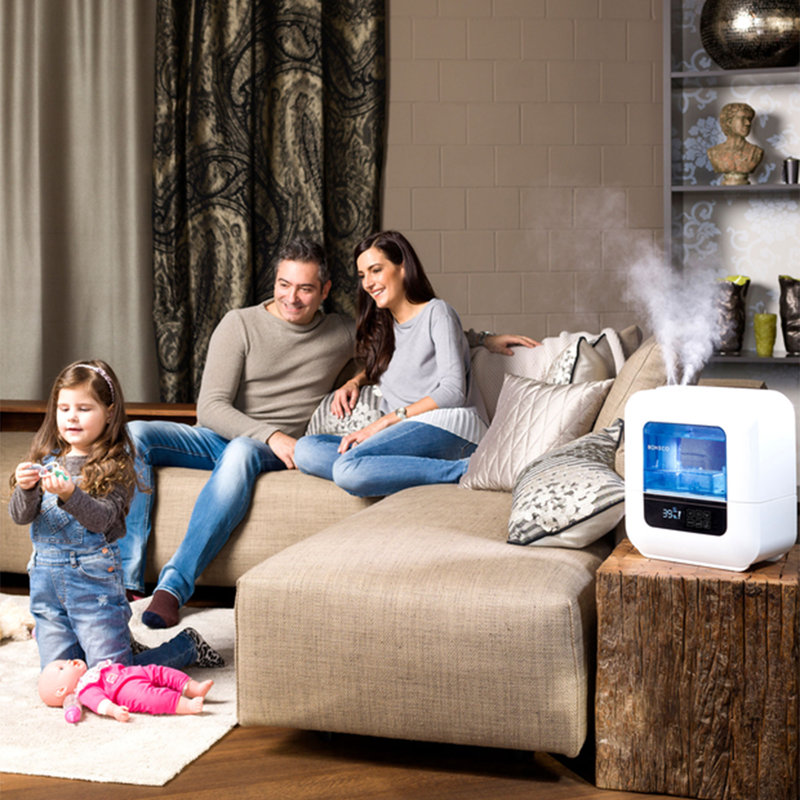 BONECO 2.4 gal. Dual Mist Ultrasonic Tabletop Humidifier with Adjustable Humidistat for 1000 cu. ft.