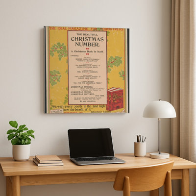 St. Nicholas Magazine Christmas Number 1890s - Victorian Vintage Poster Wall Art — Square Metal Wall Art