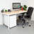 Mount-It! Mobile Vertical File Cabinet with Three Drawers | Under Desk Rolling Storage-1340923771