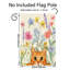 Mignon chat décoratif et aquarelle drapeau décoratif double face, 12 po x 18 po