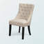 Ensemble de chaises d'appoint rembourrées en lin crème Eberhard