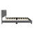1Pc Platform Bed Velvet Upholstered Adjustable Height Headboard Button Tufted Solid Wood Bedroom Furniture-427770101