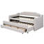 Lit de jour beige avec lit gigogne et trois tiroirs pour lit simple - Maximisez le rangement