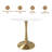 Leisuremod Bristol 31" Round Dining Table, Modern Small Space Kitchen Table with Gold Pedestal Base, Mid-Century Bistro Table for Breakfast Nook-777603151