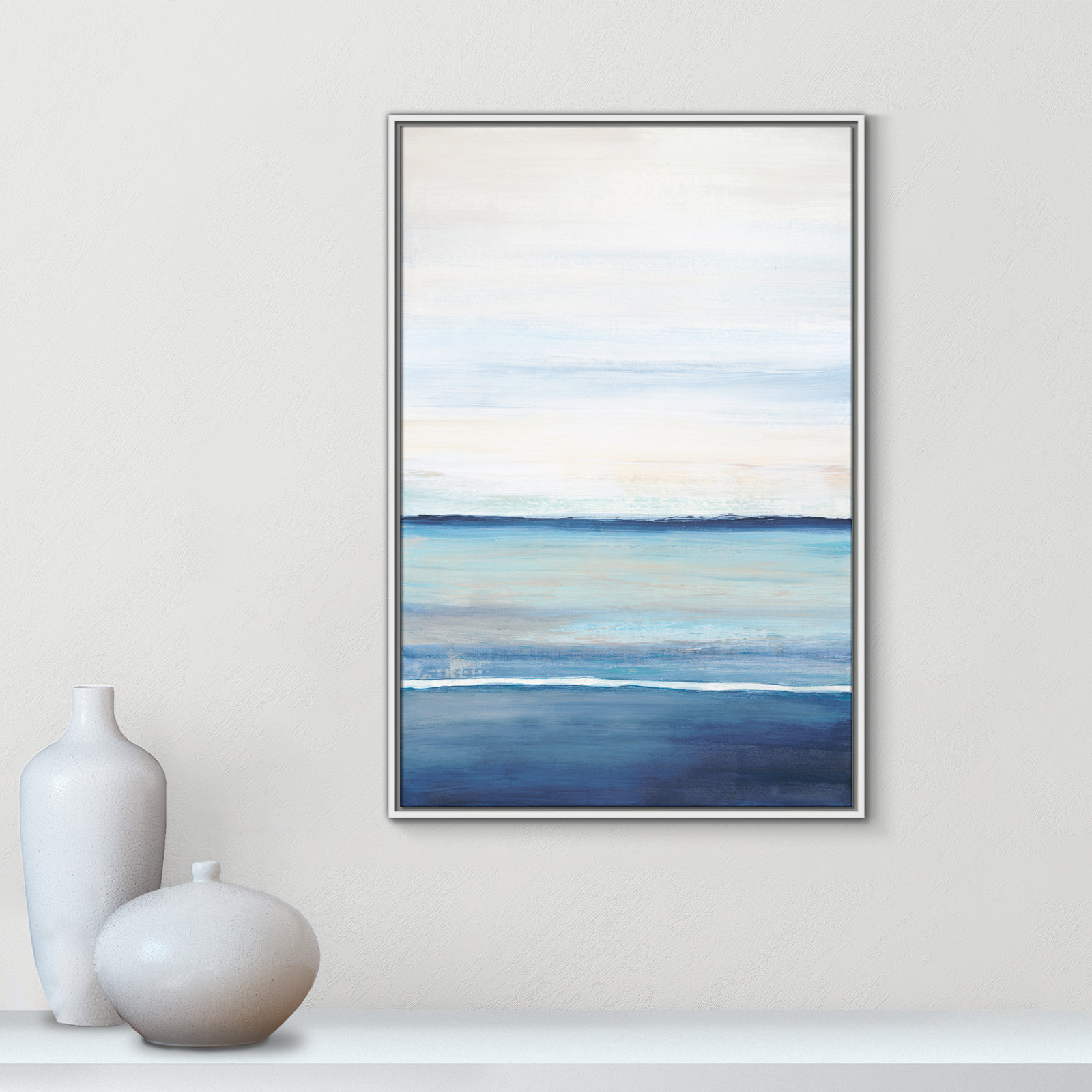 Emmit "Distant Whispers" Print by Filippo Ioco, 37.5" H x 25.5" W x 2" D, White Framed Canvas