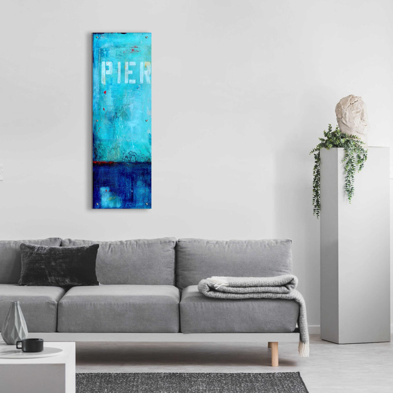 «Pier 34 I» par Erin Ashley, art mural en verre acrylique, H 48 po x l 16 po x P 0,2 po