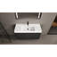 Armoire de salle de bain moderne de 48 po avec lavabo en résine et matériaux de meuble-lavabo sur pieds de style tendance-130597413