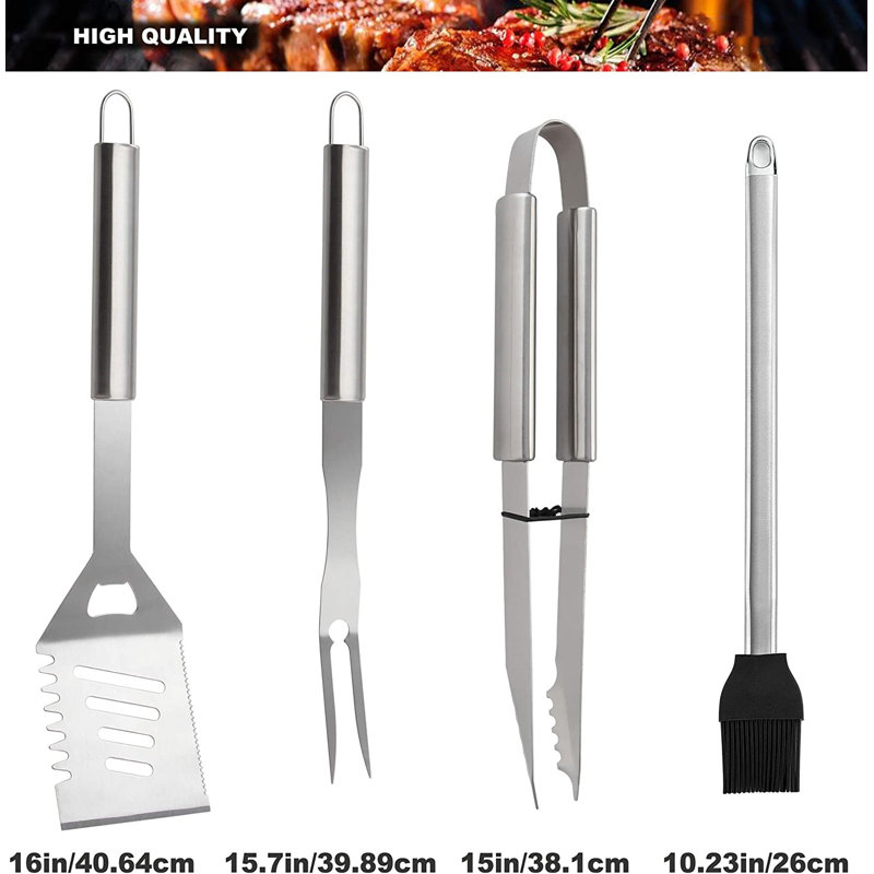Stainless Steel Dishwasher Safe Grilling Tool Set