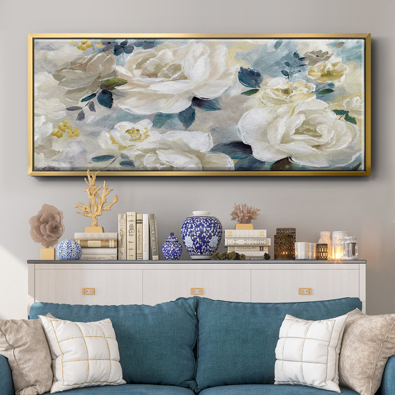 Simple Bright and Bold- Framed Canvas, 20" H x 50" W
