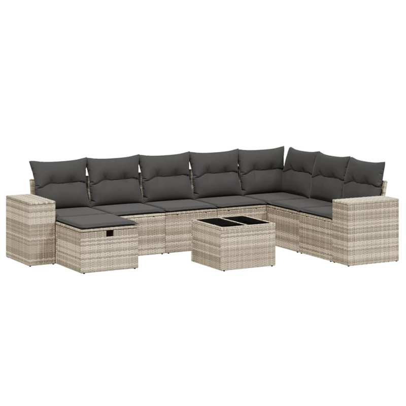 Garden Sofa Set Light Grey