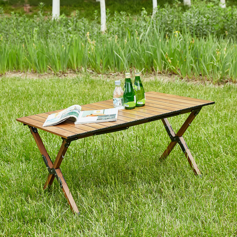 Table d'extérieur pliante 1 pièce, table rectangulaire légère en aluminium pour l'intérieur