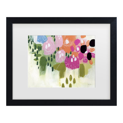 Bolog Yvette St. Amant Abstract Floral Matted Framed Art