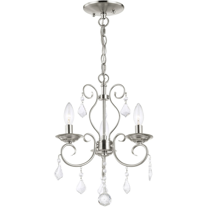 Lustre classique à 3 lumières DEL de style bougie