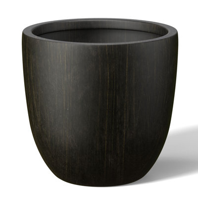 Pot à fleurs / pot rond en béton avec trous de drainage