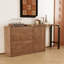 Buffet multifonctionnel extensible - Table de salle à manger convertible, couleur noyer, pour le salon et la salle à manger