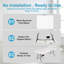 Table pliante robuste 6 pi, table en plastique multifonctionnelle, blanc